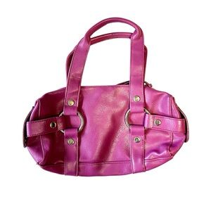 Baguette Purse Y2K Faux Leather Purple Fuchsia Retro Statement Indie Glam